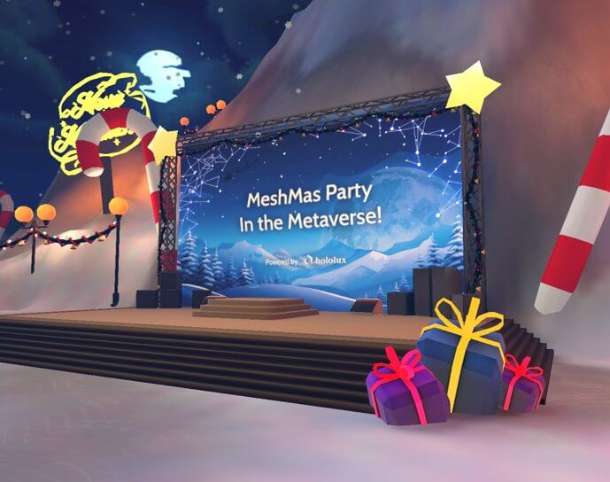 Microsoft Mesh Metaverse Christmas Party